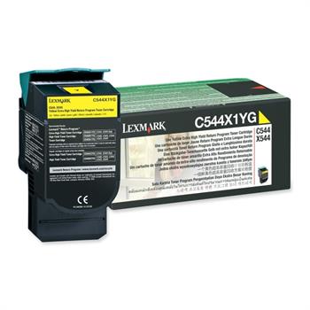 Lexmark C544X1YG - Ekstra Yüksek Kapasiteli Sarı Toner