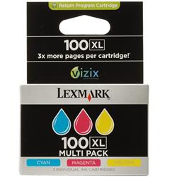 Lexmark 14N0850 - 100XL CMY Üçlü Paket Yüksek Kapasiteli Renkli Kartuş Seti